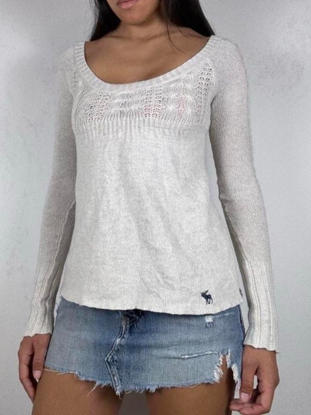 Y2k Abercrombie babydoll sweater